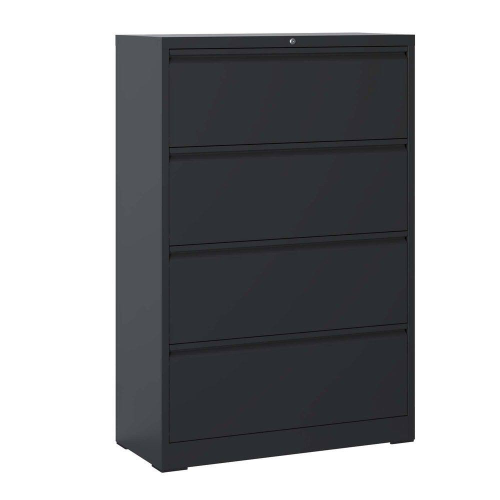 15.75 in. W 4 Drawer Metal File Cabinet with Lock, Black Filing Cabinets, Tool Chests price history on PriceWatchPro