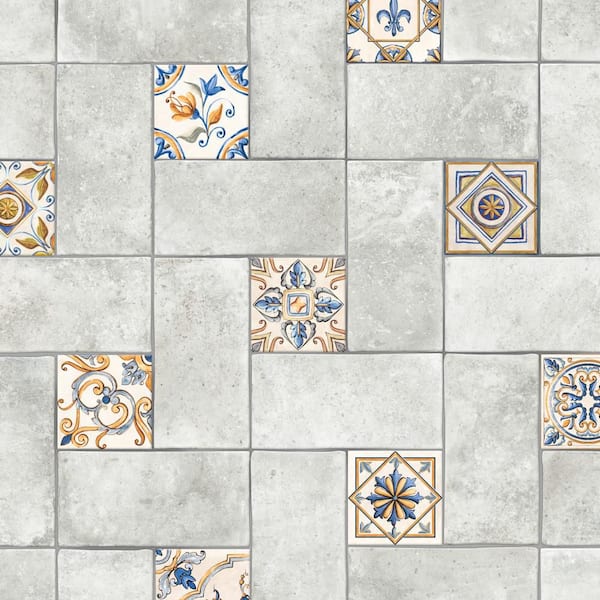 Toscana Spirale Pienza with Giotto Deco 16 in. x 24 in. Porcelain Floor and Wall Tile (28.98 sq. ft. /Case)