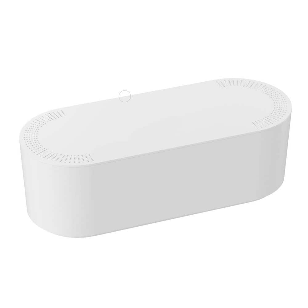 12.75 in. Cable Management Box Cord Organizer, White Plastic Power Strip Holder for Desk and Floor Outlets price history on PriceWatchPro