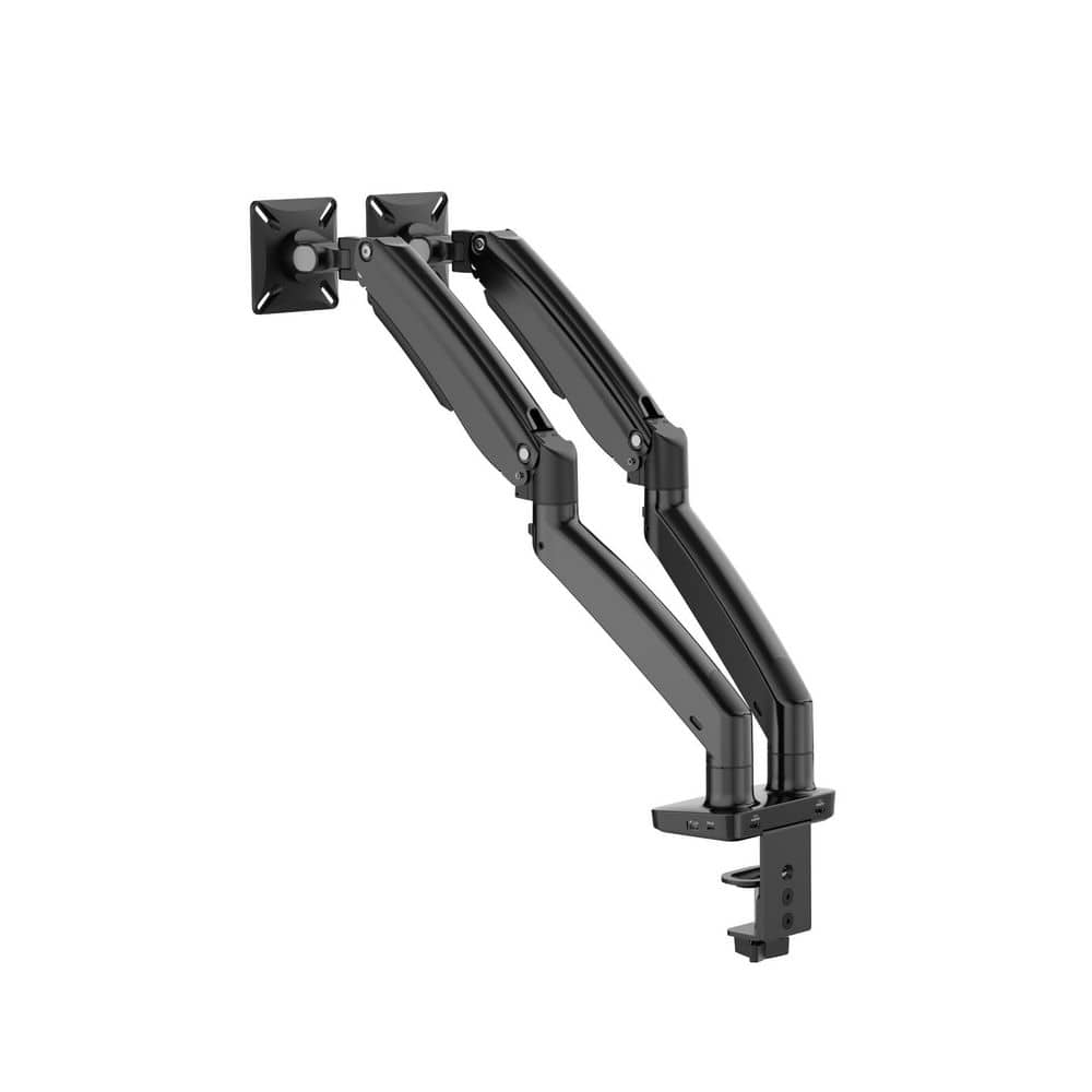 Dual Monitor Desk Mount with Built-in Hub for Monitors Up to 34 in. and 22 