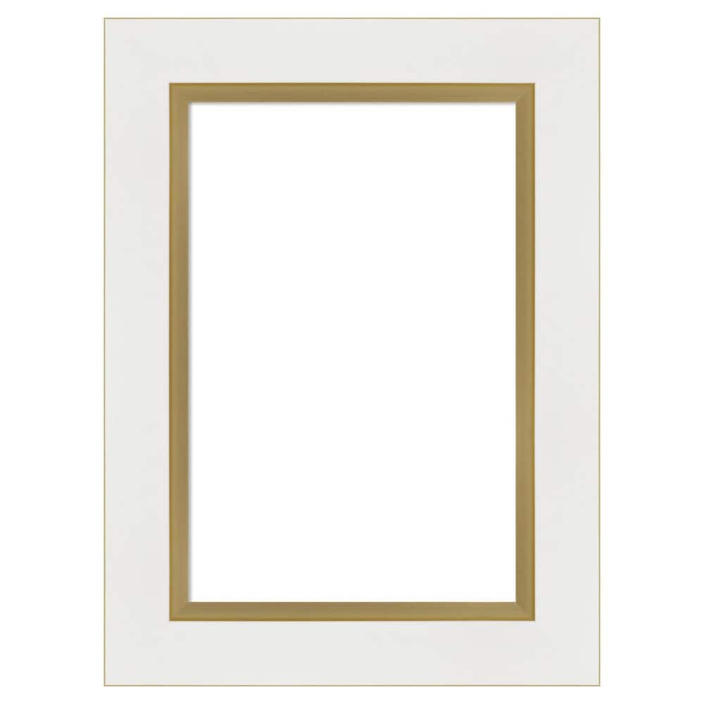 Eva White Gold 17 in. x 23 in. Polystyrene Framed Dry Erase Magnetic Memo Board