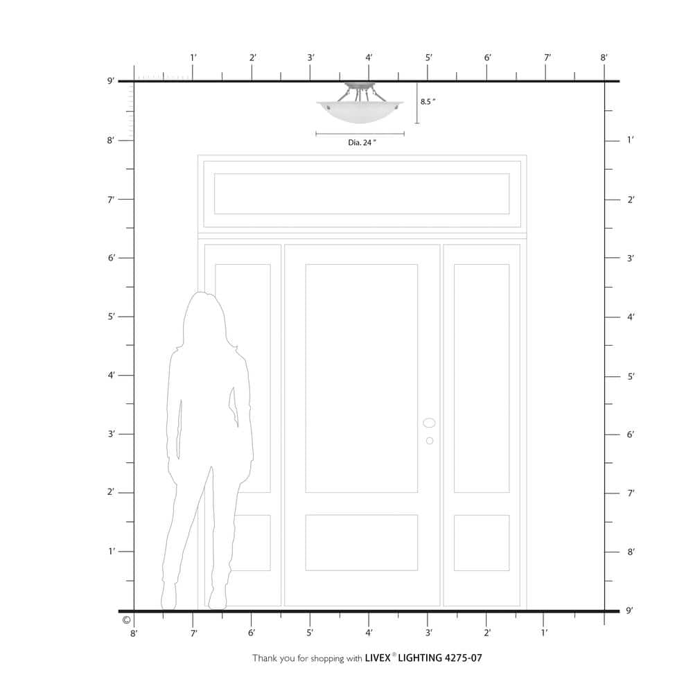 Oasis Bronze 24" Ceiling Mount with White Alabaster Glass