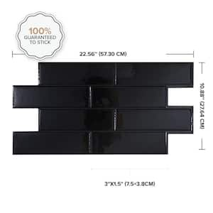 Oslo Nero 22.56 in. x 10.88 in. Vinyl Peel and Stick Tile (2.87 sq. ft. / 4-Pack)