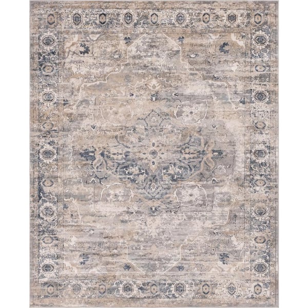 Unique Loom Portland Canby Ivory/Gray 8 ft. x 10 ft. Area Rug