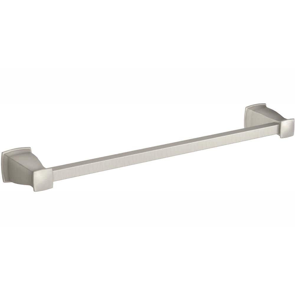 MOEN Hensley 18 in. Towel Bar with Press and Mark in Brushed