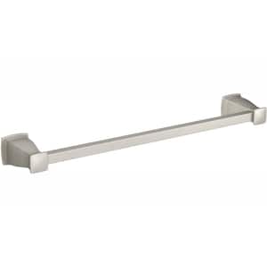 Hensley 18 in. Towel Bar with Press and Mark in Brushed Nickel