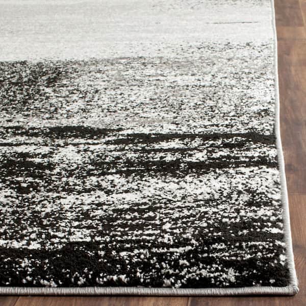 Adirondack 6 ft. x 8 ft. Silver/Multi Solid Color Distressed Area Rug