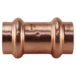 1/2 in. x 1/2 in. Copper Press x Press Coupling with Dimple Stop