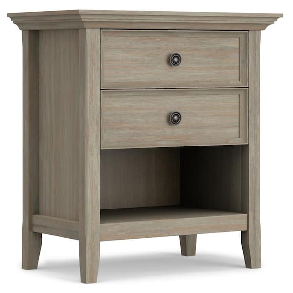 Simpli Home Amherst Solid wood 24 in. Wide Traditional Bedside ...