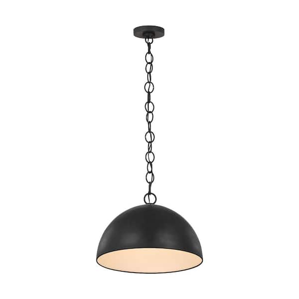 Generation Lighting Whare Medium 1-Light Aged Iron Pendant Light