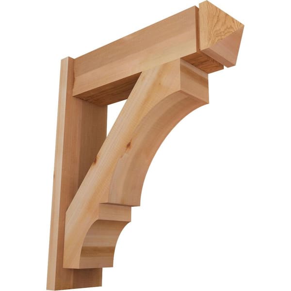 Ekena Millwork 8 in. x 30 in. x 26 in. Balboa Arts and Crafts Smooth Western Red Cedar Outlooker