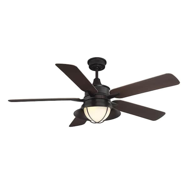 Savoy House Hyannis 52 in. 2-Light Outdoor Ceiling Fan in English ...