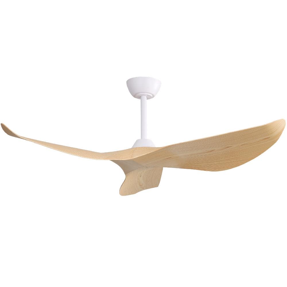 52 in. Indoor White Oak Modern Downrod Ceiling Fan with Reversible 6 Speed DC Motor price history on PriceWatchPro