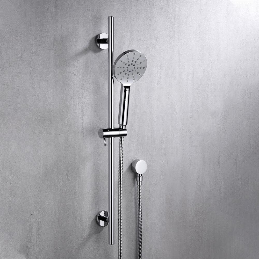 30-Inch Chrome Adjustable Slide Bar for Handheld Showerheads