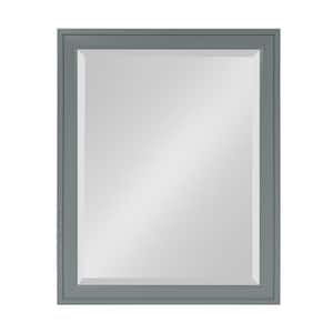 Bosc 17.5 in. W x 23.5 in. H Framed Rectangular Beveled Edge Bathroom Vanity Mirror in Gray