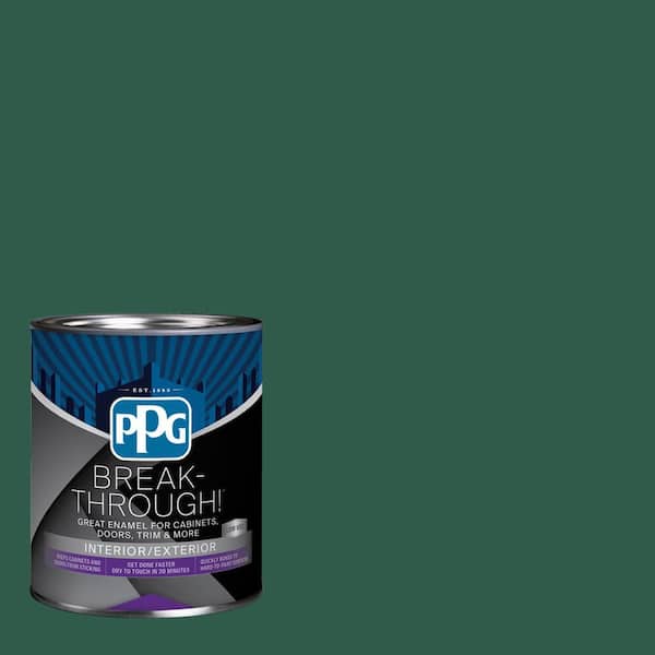 1 qt. PPG1139-7 Billiard Green Semi-Gloss Door, Trim & Cabinet Paint