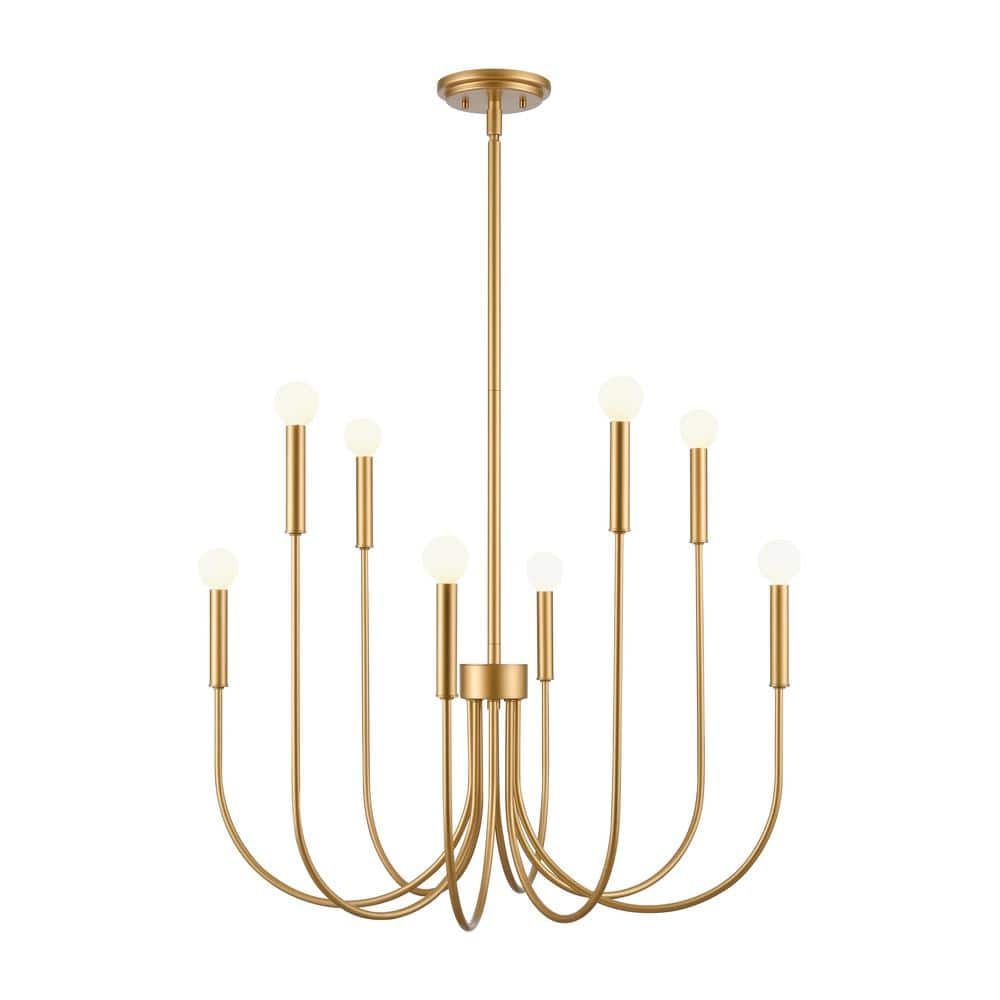 Titan Lighting Union 8-Light Gold Transitional Chandelier with No ...