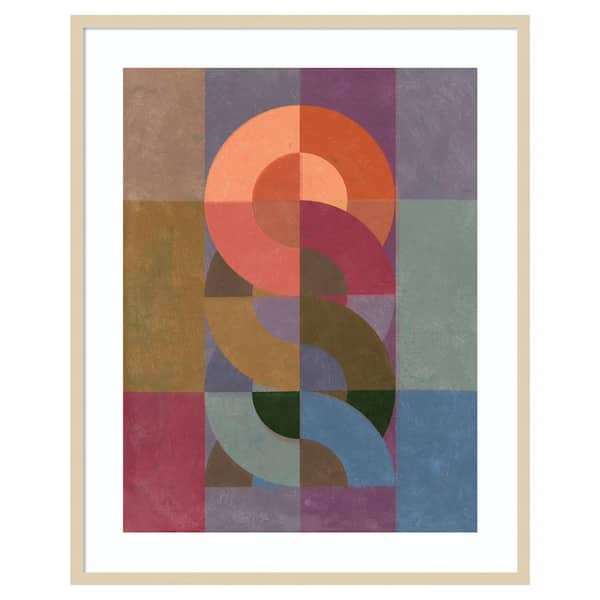 Amanti Art Chainweave II by Victoria Barnes 33 in. W x 41 in. H. Wood Framed Wall Art Print Framed in Brown