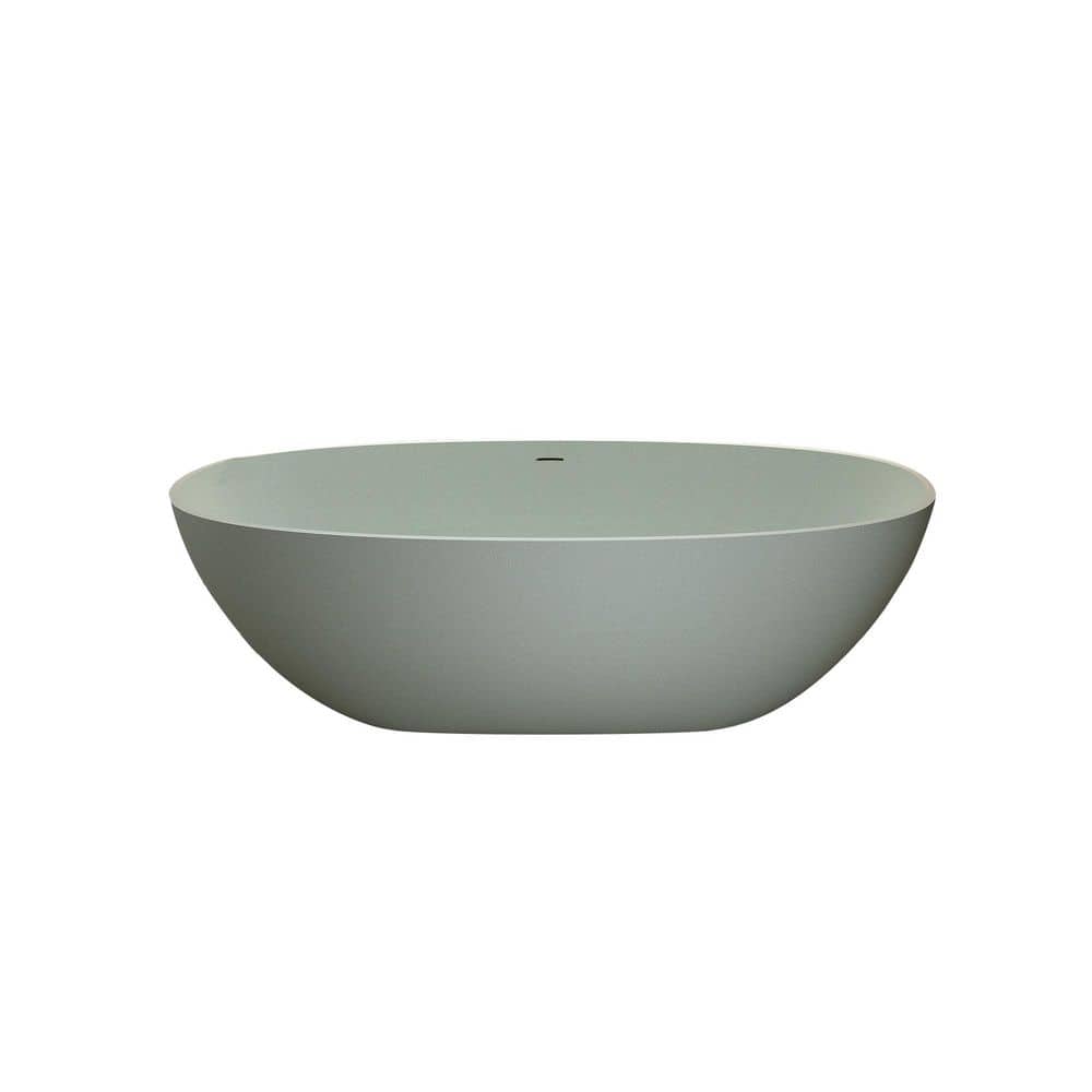 59 in. x 31 in. Freestanding Soaking Bathtub with Center Drain in Turquoise Green price history on PriceWatchPro