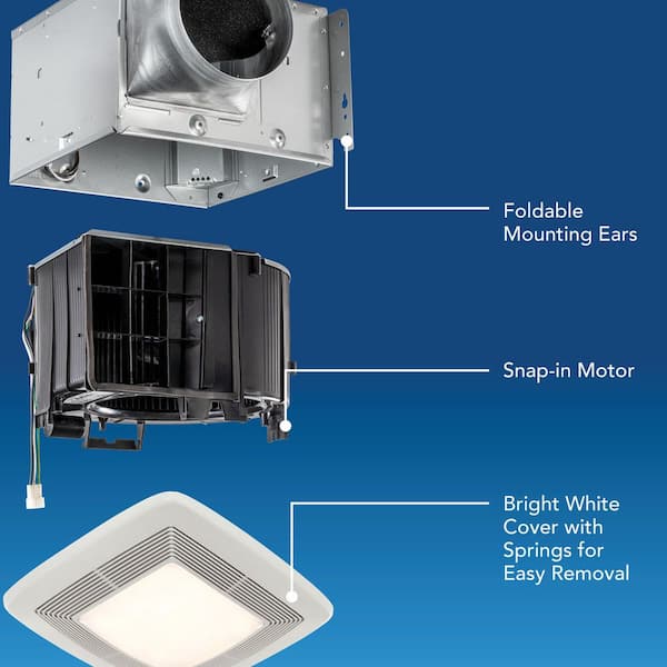 Broan-NuTone 70 CFM 1.5 Sones 120V Bath Exhaust Fan With Recessed Light