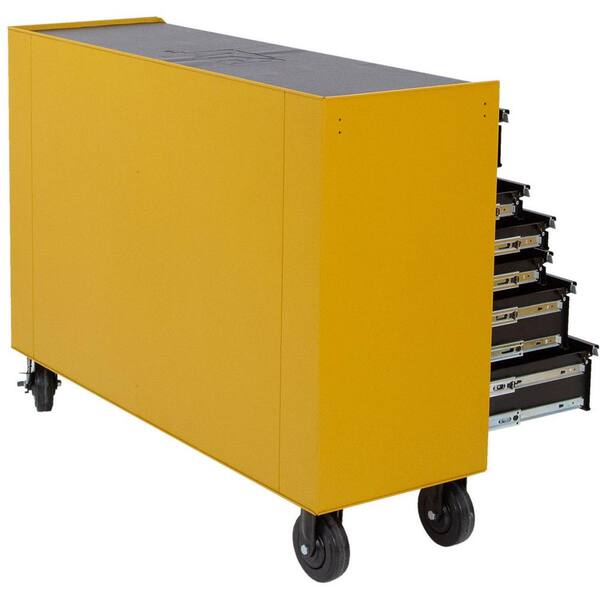 CAT Heavy Duty 52 in. W x 18 in. D 11-Drawer Yellow 16-Gauge Steel Rolling Tool Cabinet with Keyed Locking System