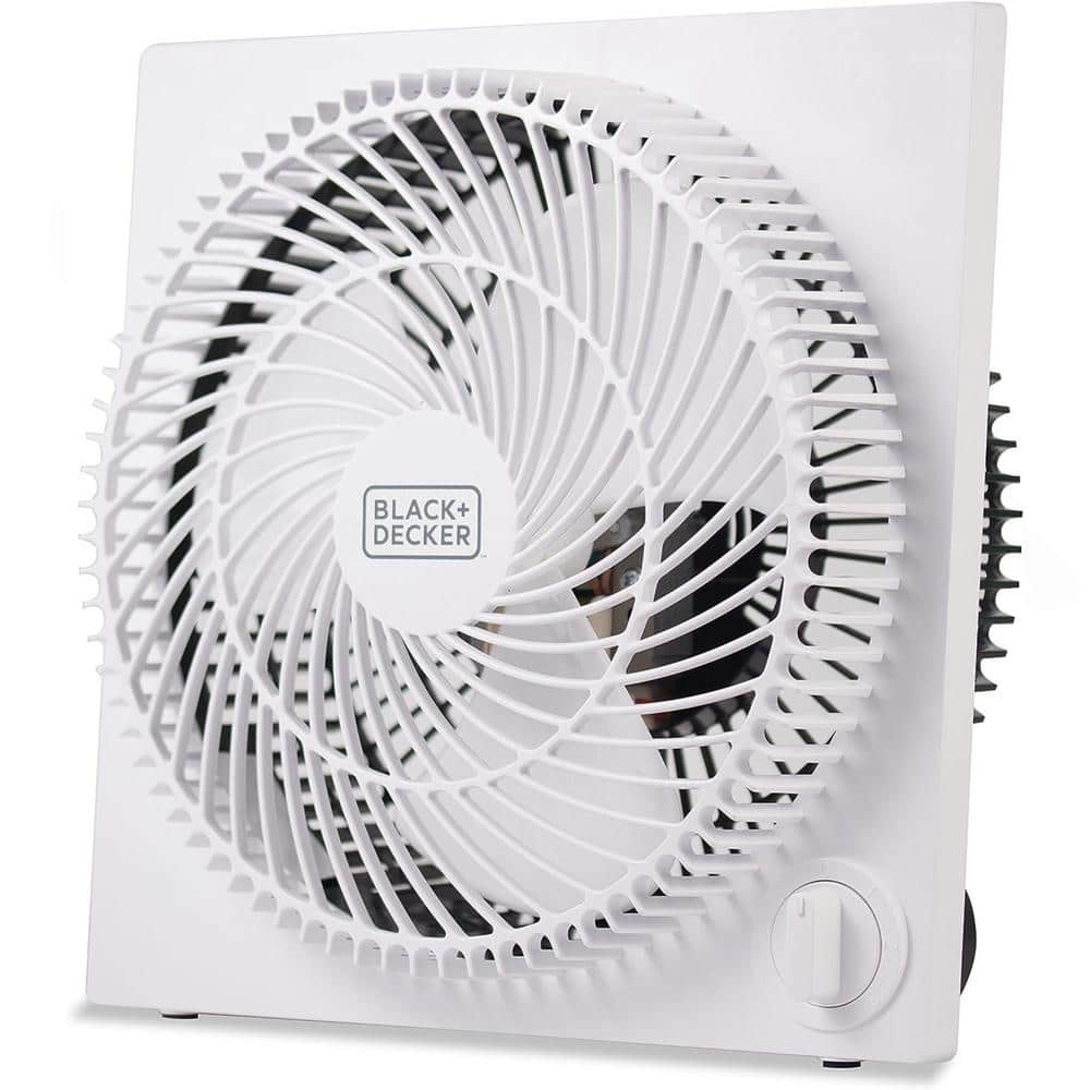 9 Inch 3 Speed Mini Box Fan Tabletop, White