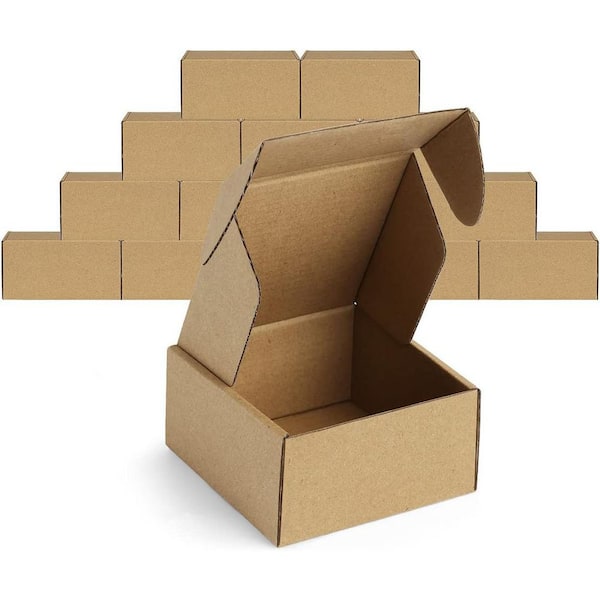 Unbranded 12Pack 4x4x2 Inches Corrugated Cardboard Mailer Boxes for Small Business and Packaging Brown