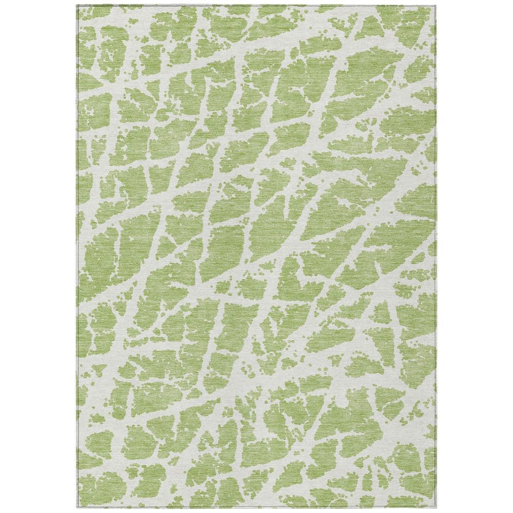 Chantille ACN501 Aloe 8 ft. x 10 ft. Machine Washable Indoor/Outdoor Geomet