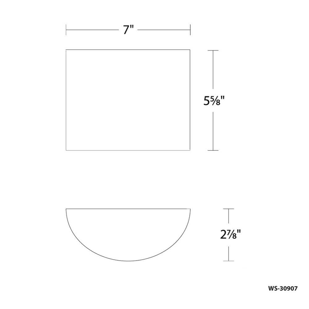 Black Aluminum LED Dimmable Wall Sconce