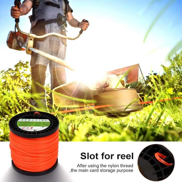 0.095 in. x 330 ft. Premium Nylon String Trimmer Line, Square Heavy Duty Weed Eater Replacement Spool