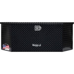 Trailer Tongue Truck Tool Box in Diamond Tread Aluminum 49 in. Gloss Black