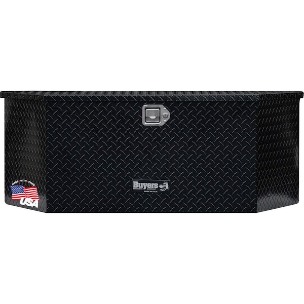 49 in. Wide Gloss Black Diamond Tread Aluminum Trailer Tongue Truck Box