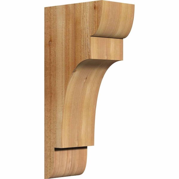 Ekena Millwork 6 in. x 10 in. x 22 in. Western Red Cedar New Brighton Rough Sawn Corbel