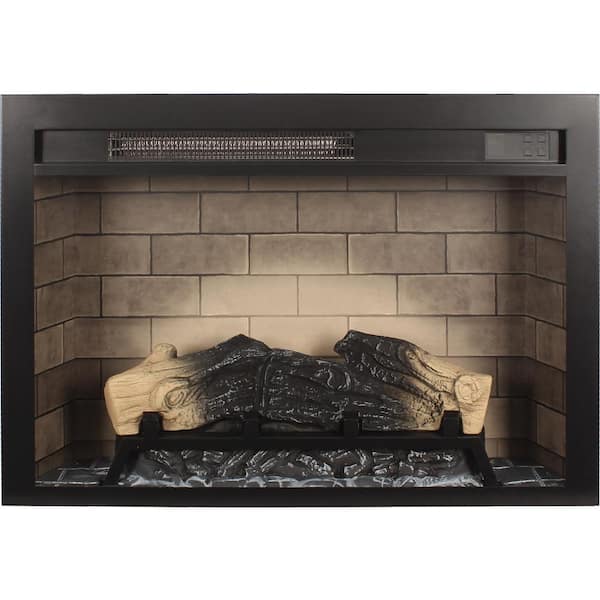 Unbranded 28 in. 5018 BTU Electric Fireplace with Sensitive Touch Button and Multicolored Flames