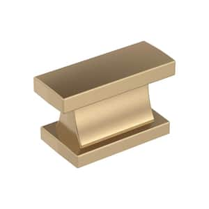 Socle 1-7/16 in. Classic Champagne Bronze Rectangle Cabinet Knob