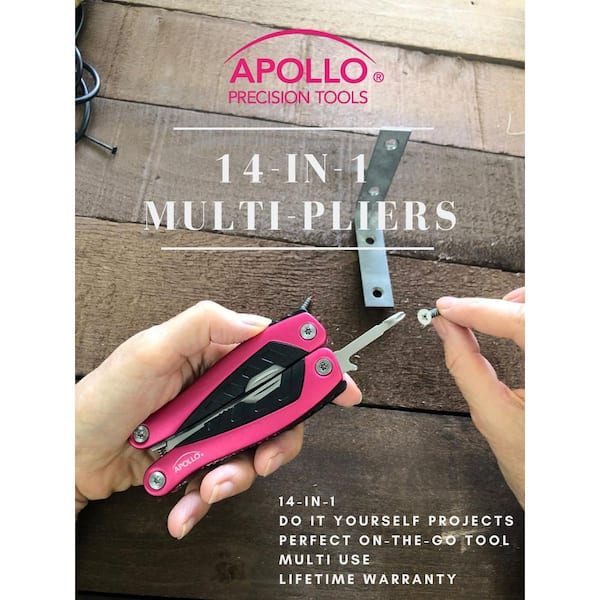 Apollo Tools DT5017P Foldable Knife Pink