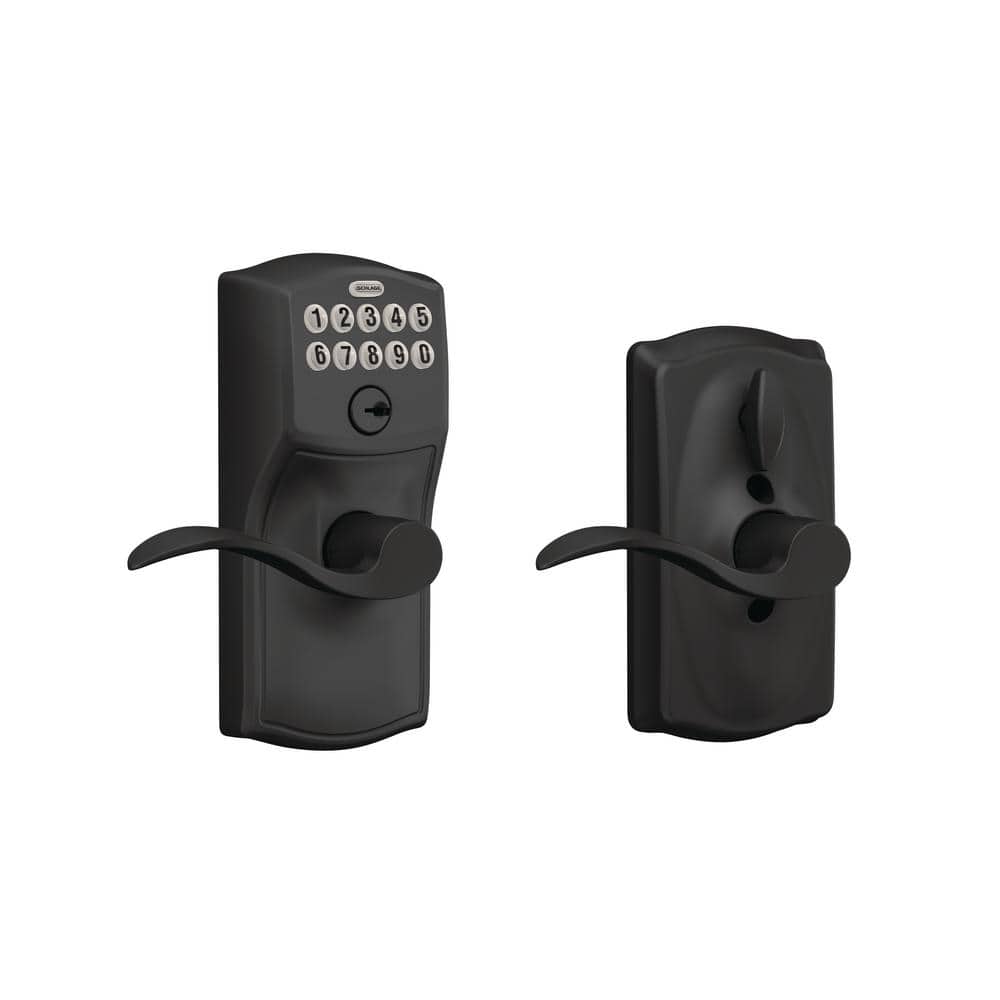 Matte Black Electronic Keypad Entry Lever Lock