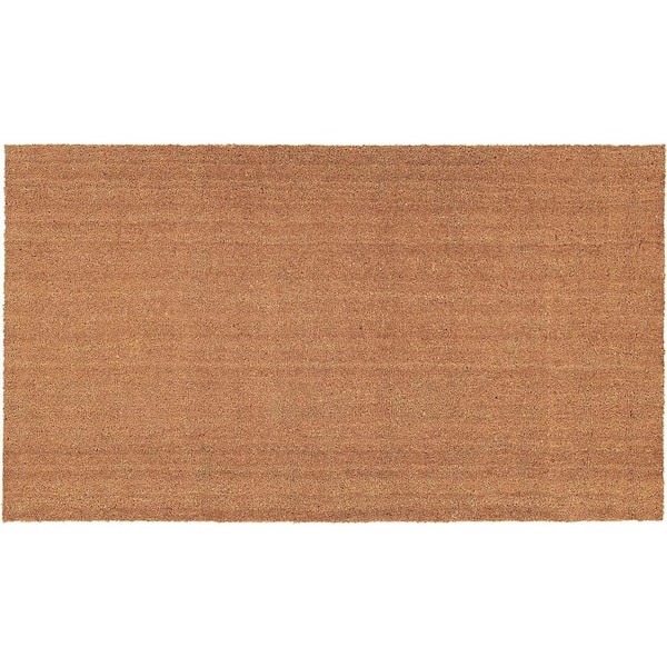 Brown 29 in. x 17 in. Coir Non-Slip Indoor / Outdoor Door Mat