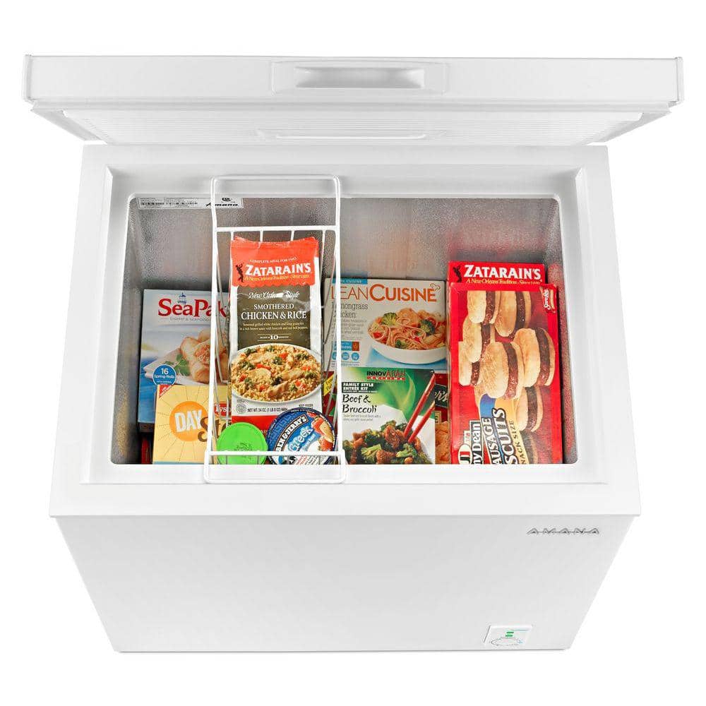 Amana 5.3 Cu. Ft. Compact Freezer with 2 Rollers in White on Fridge.com
