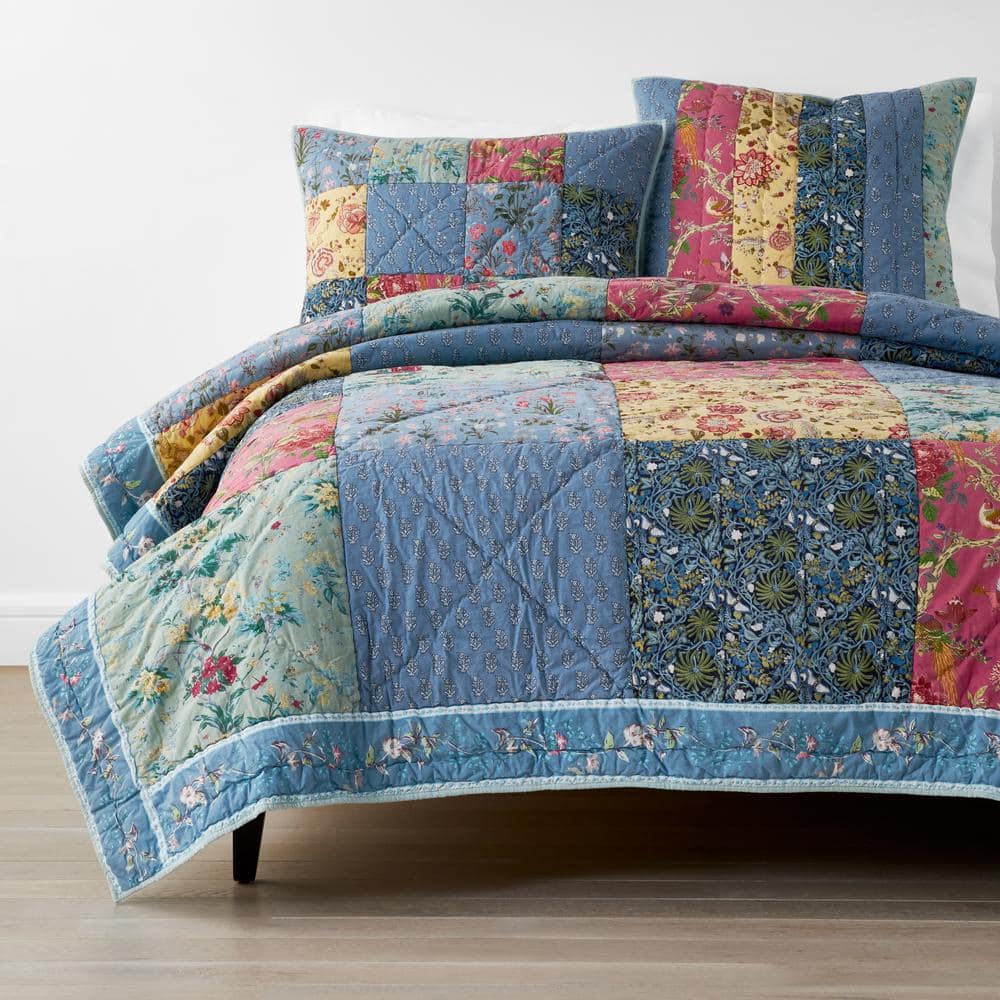 The Company Store Woodmont Handcrafted Multicolored Floral King Cotton ...