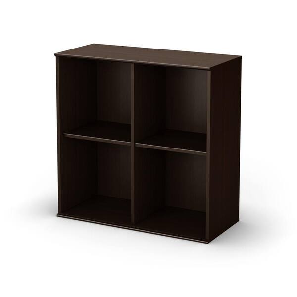 South Shore Stor It 4-Cubby Storage Unit in Chocolate-DISCONTINUED