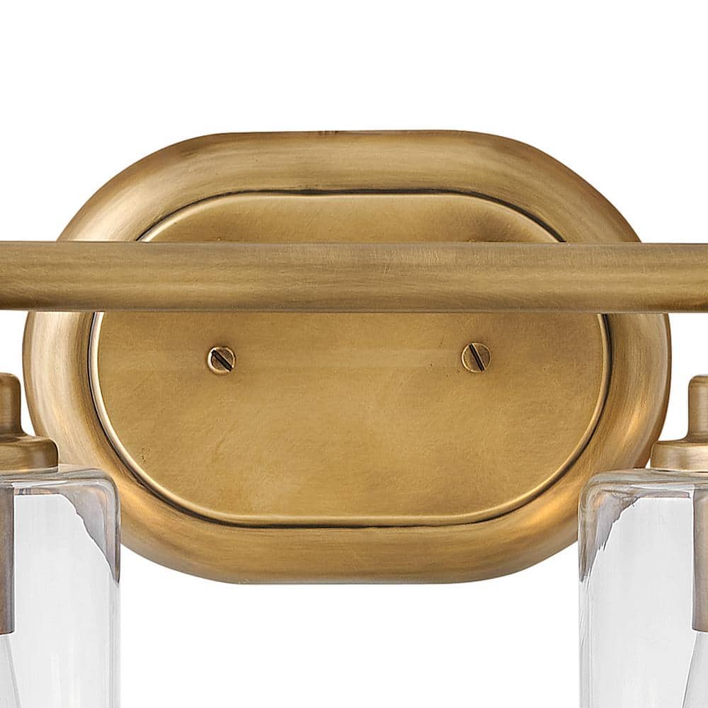 Halstead Heritage Brass 4-Light Vanity with Clear Glass Shades
