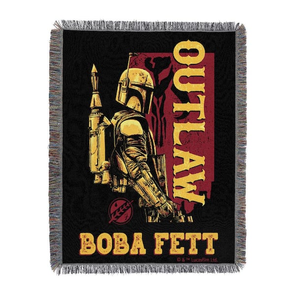 THE NORTHWEST GROUP Disney-Boba Fett - Outlaw - Woven Tapestry throw Blanket
