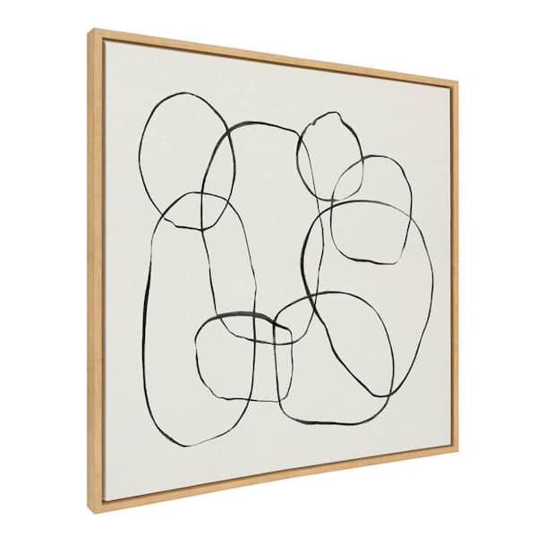 Kate and Laurel Sylvie "Dancing Circles" by Teju Reval of Snazzyhues Framed Art Print 30 in. x 30 in.