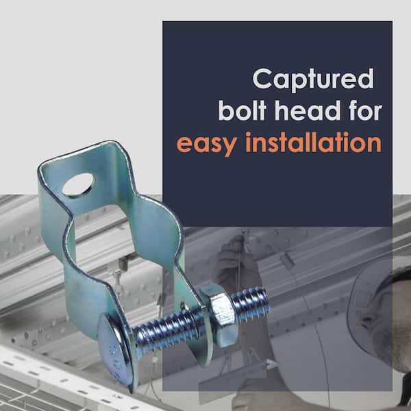 Newhouse Electric 1.5-Inch Conduit Pipe Hanger – Metal Clamp With Bolt, Vertical/Horizontal Mount For Commercial & Home