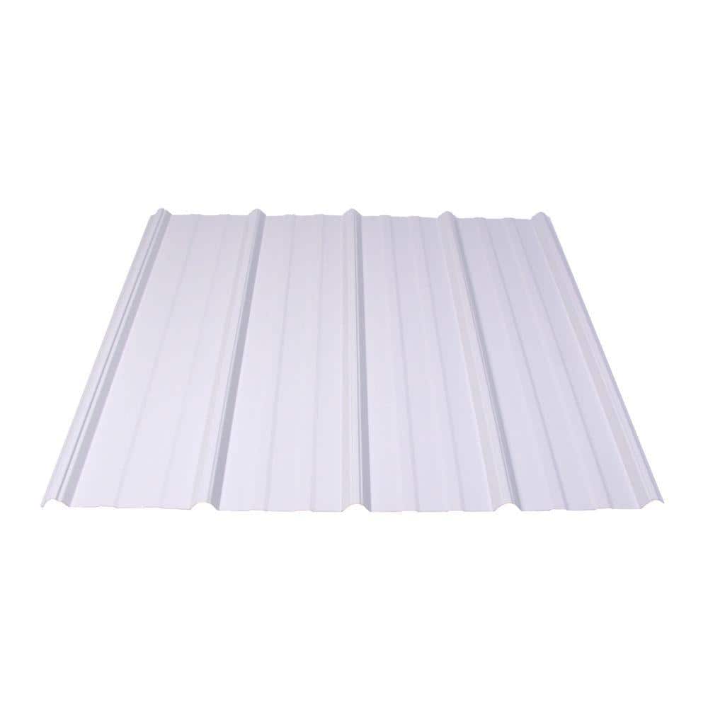 Shelterguard 10 ft. Exposed Fastener Galvanized Steel Roof Panel in White price history on PriceWatchPro