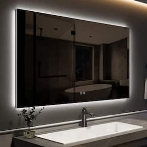 40 in. W x 24 in. H Rectangular Frameless LED Light with 3-Color and Anti-Fog Wall Mounted Bathroom Vanity Mirror