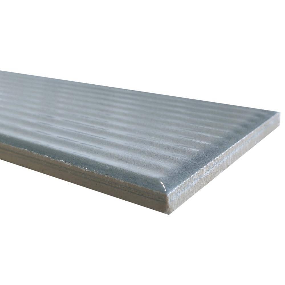 Stacy Garcia Olimar Grooved 4" x 16" Polished Porcelain Subway Wall Tile (7.74 Sq. Ft. / Case)