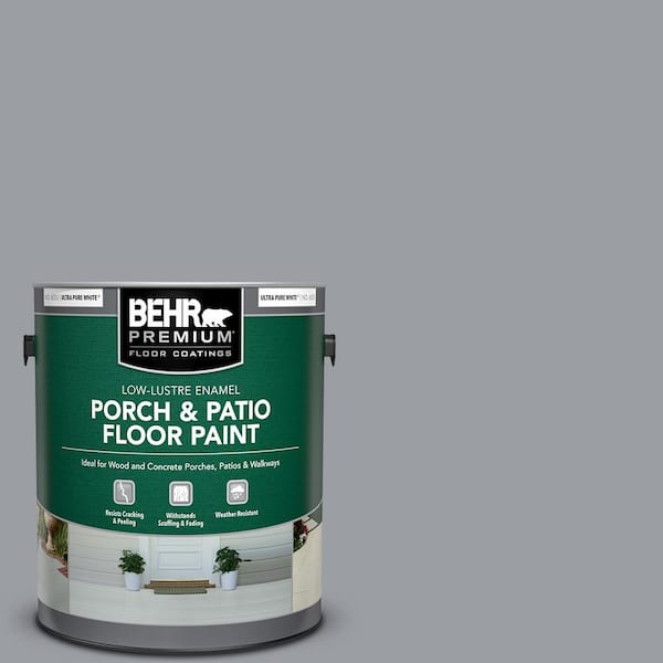 BEHR PREMIUM 1 gal. #760F-4 Down Pour Low-Lustre Enamel Interior/Exterior Porch and Patio Floor Paint