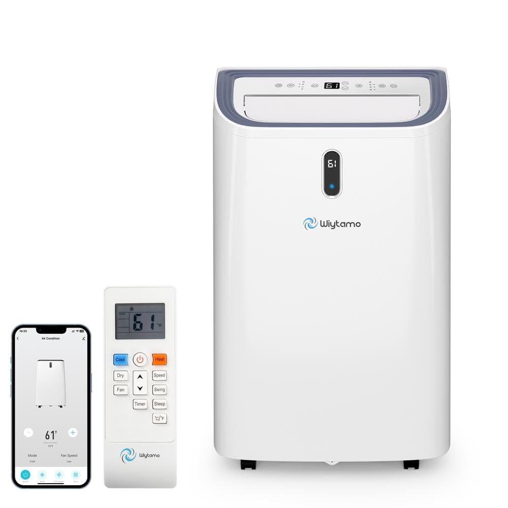 14,000 BTU Portable Air Conditioner Cools 700 sq. ft. with Heater and Dehum